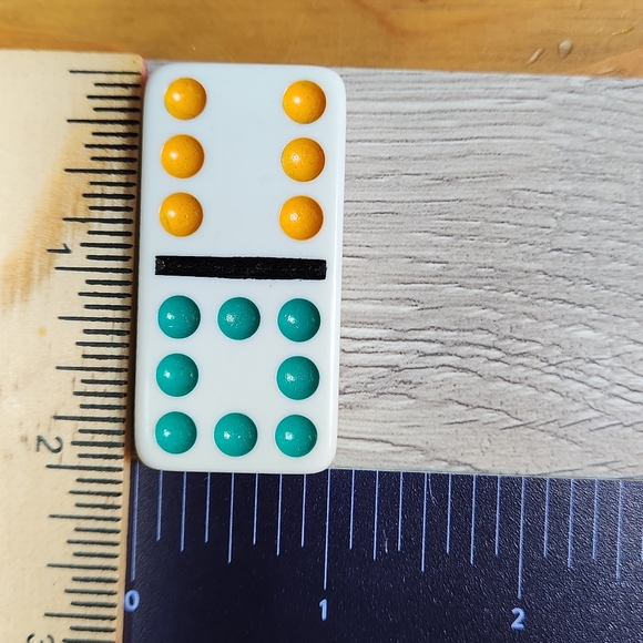 Replacement Dominoes 6:8 Large Dot Shiny Color 2x1x⅜ $1 Each in a Bundle - Picture 1 of 3